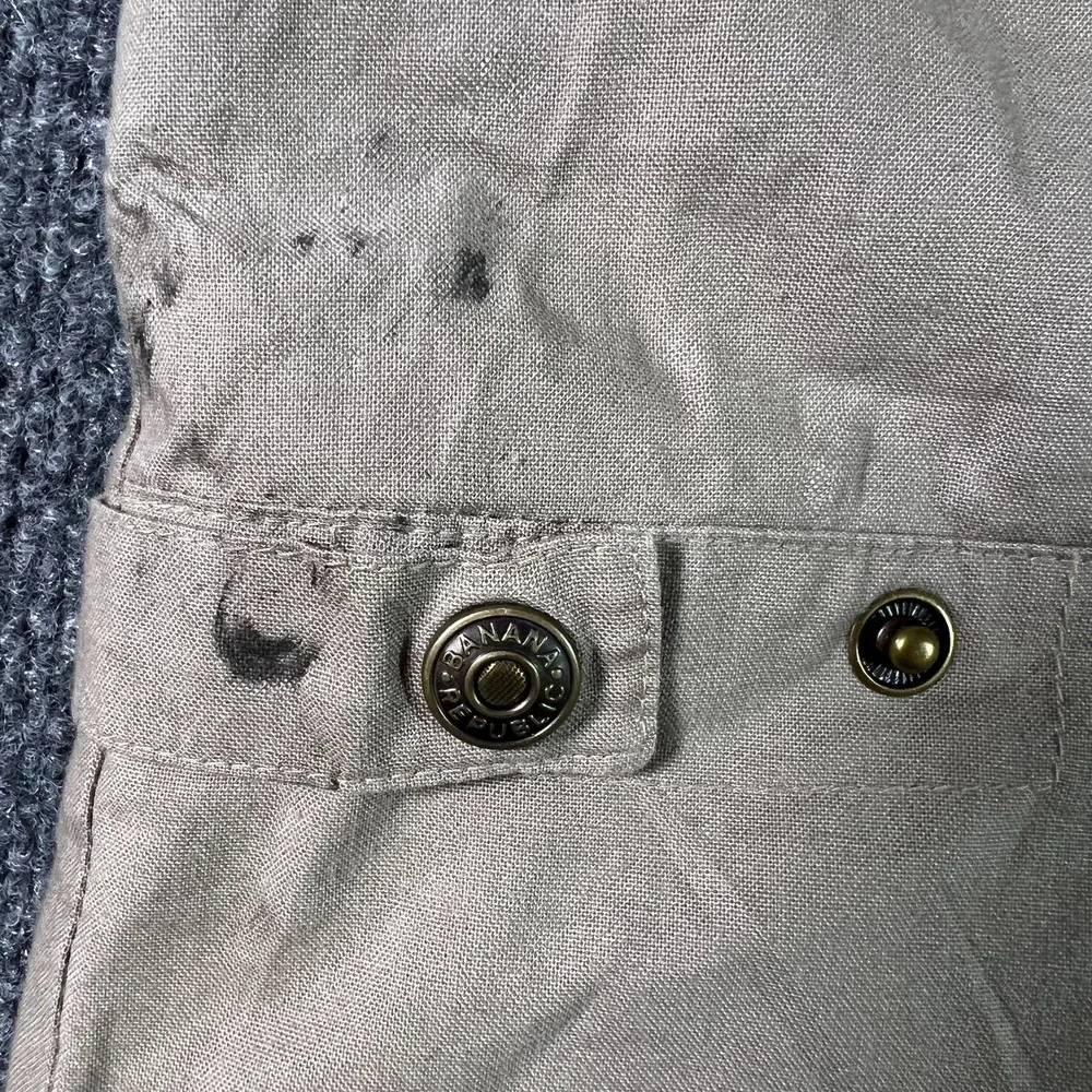 Banana Republic Mens XL Gray Utility Fishing Photography Vest Multi-Pocket Lined